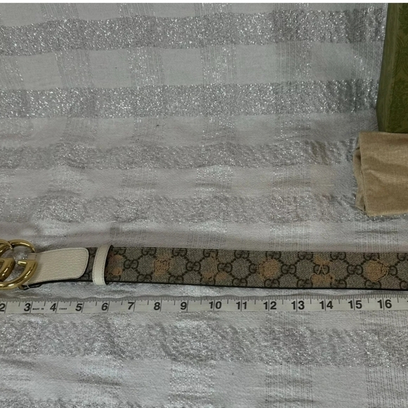 ⚘️Limited Edition- Gucci Marmot Interlocking GG Logo FRUIT Belt 85•34 W/COA - Picture 13 of 17